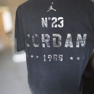 Jordan Black Tee with Silver Graphic